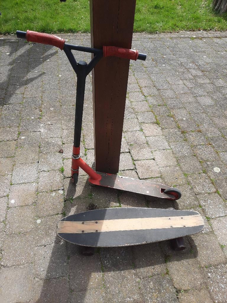 Stepje en skateboard gratis, Ophalen, Gebruikt, Gewone step