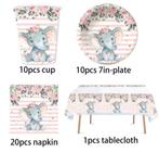 Feestpakket Olifant Thema - Bekers, Borden, Servetten,, Ophalen, Nieuw, Feestartikel, Geboorte of Huwelijk