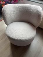 Witte Bouclé Fauteuil - Zo Goed als Nieuw, Huis en Inrichting, Stoelen, Ophalen, Wit, Zo goed als nieuw, Eén