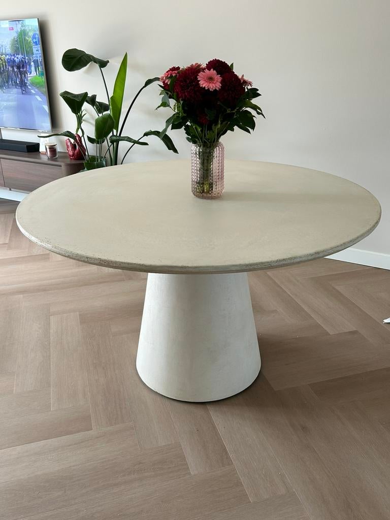 Ronde eettafel + salontafel set – zo goed als nieuw, Huis en Inrichting, Tafels | Salontafels, Ophalen, Overige materialen, 50 tot 75 cm