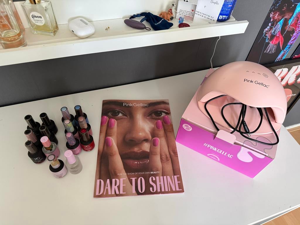 Pink Gellac set, Overige kleuren, Ophalen of Verzenden, Zo goed als nieuw, Handen en Nagels