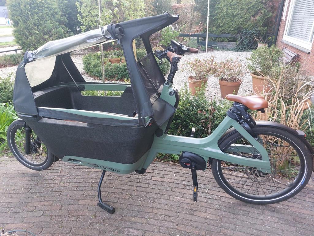 Lovens S75 bakfiets, Fietsen en Brommers, Fietsen | Bakfietsen, 3 kinderen, Huif, Zo goed als nieuw, Ophalen