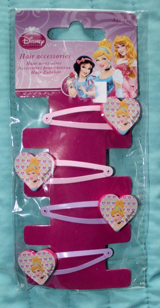 Kaartje met 4 Princess haarspeldjes roze en lila., Kinderen en Baby's, Kindermode-accessoires, Ophalen of Verzenden, Nieuw, Disney