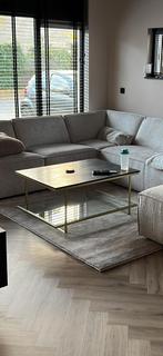 Salontafel Marmer en glas, Ophalen, Gebruikt, 100 tot 150 cm, 50 tot 100 cm