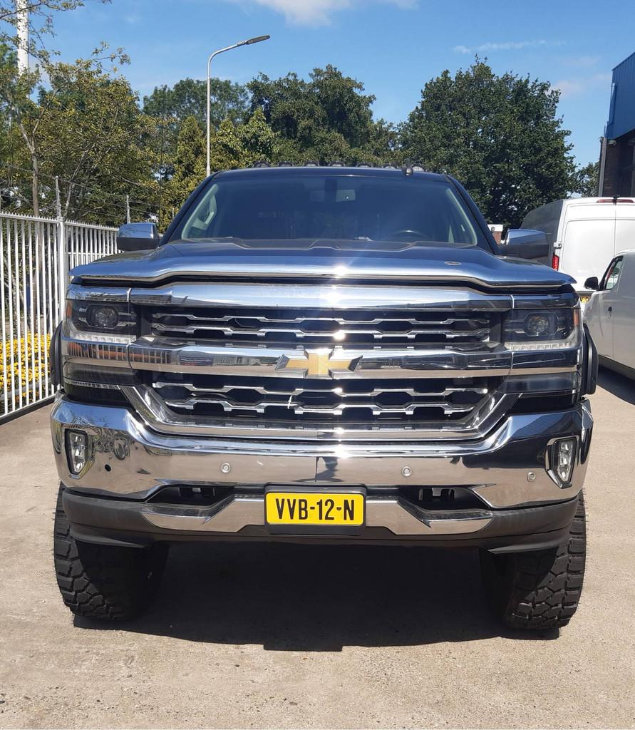 Chevrolet Silverado 4WD LTZ Crewcab High Mountain 3500Kg Tre, Auto's, Bestelauto's, Automaat, Euro 5, Gebruikt, Chevrolet