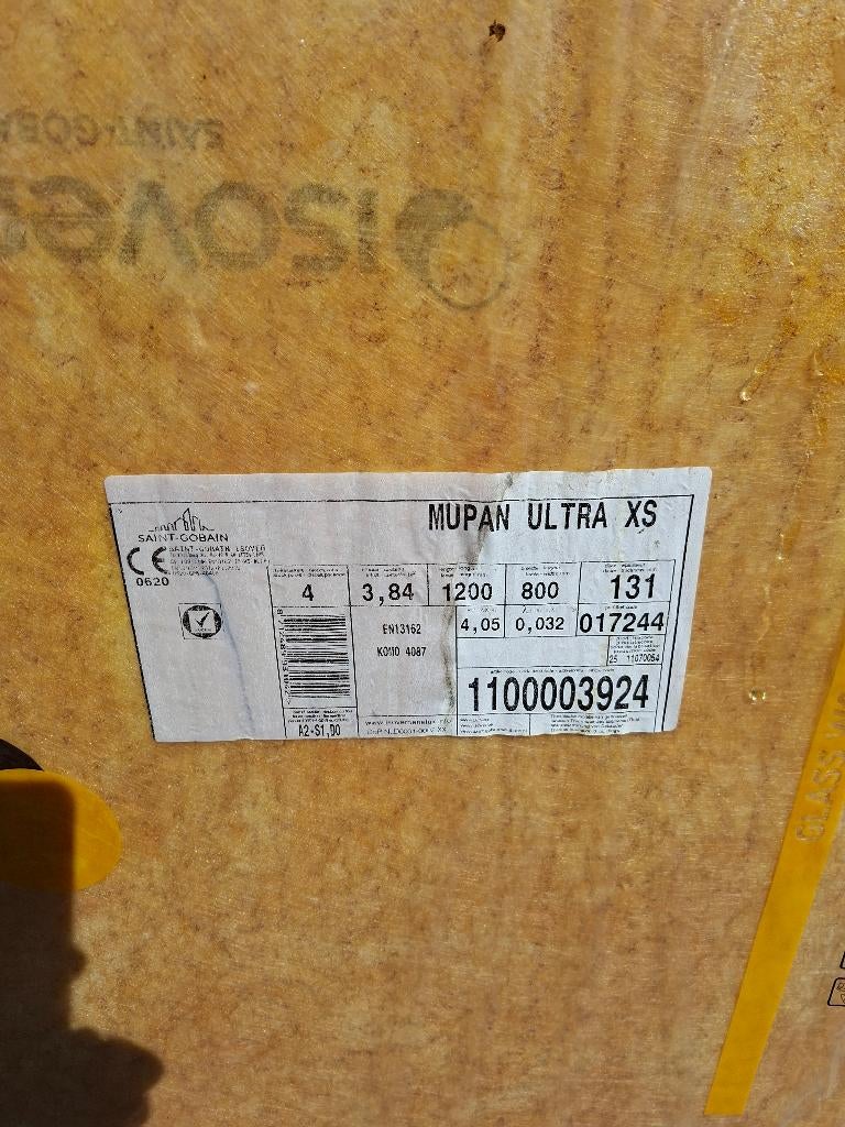isolatie  mupan ultra xs, Ophalen, Dakisolatie, Nieuw, 15 m² of meer