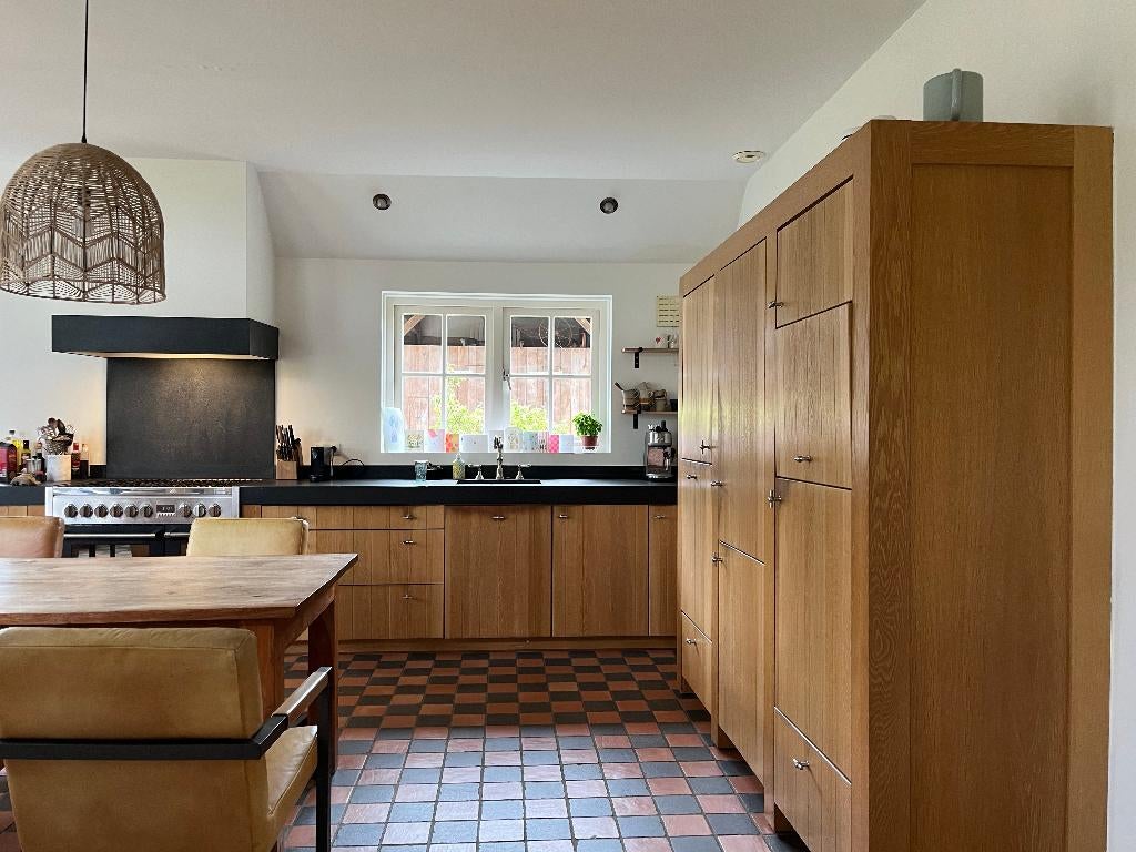 Goed onderhouden Eikenhouten keuken, Ophalen, Gebruikt, Graniet of Steen