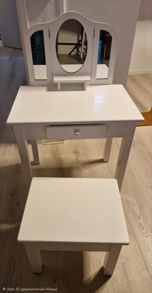 Kaptafel met krukje voor meisje, Ophalen, Gebruikt, 50 tot 100 cm, Minder dan 100 cm