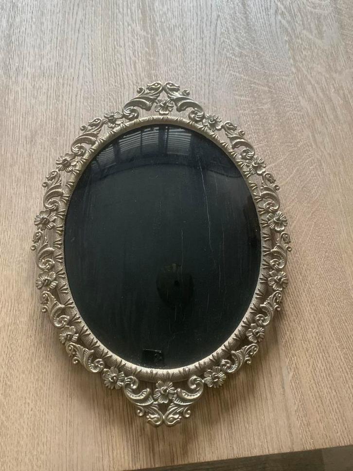 Ovale Brocante Lijst met Bolglas - Vintage Decoratie, Antiek en Kunst, Curiosa en Brocante, Ophalen of Verzenden