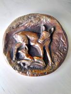 Prachtige Dalbeck Bronze brons wandplaquette herten ree, Ophalen of Verzenden, Brons