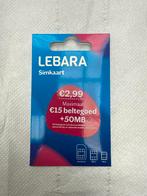 Lebara Simkaart met €15 beltegoed en 50MB data - 500 stuks, Ophalen of Verzenden, Nieuw, Overige providers, Simkaart
