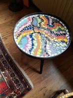 Mozaïek tafeltje, Huis en Inrichting, Tafels | Bijzettafels, Ophalen of Verzenden, Rond, Minder dan 55 cm