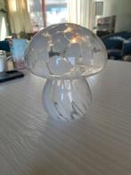 Glazen paddenstoel lampje met LED verlichting, Ophalen of Verzenden, Zo goed als nieuw