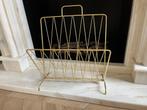 Messing tijdschriftenrek, Huis en Inrichting, Woonaccessoires | Krantenbakken en Lectuurbakken, Ophalen, Gebruikt