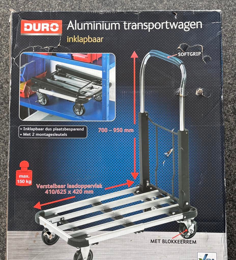 Transportwagen, Doe-het-zelf en Verbouw, Gereedschap | Handgereedschap, Ophalen, Zo goed als nieuw
