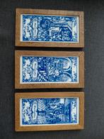 Set van 3 Delfts blauwe tegels: Ambachten, Ophalen of Verzenden