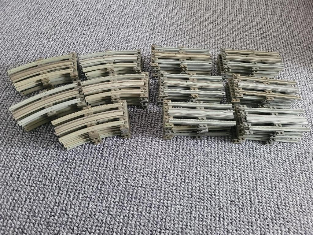 Partij Z323=Lego 12v oude trein rails, 22x Bocht+31x Recht