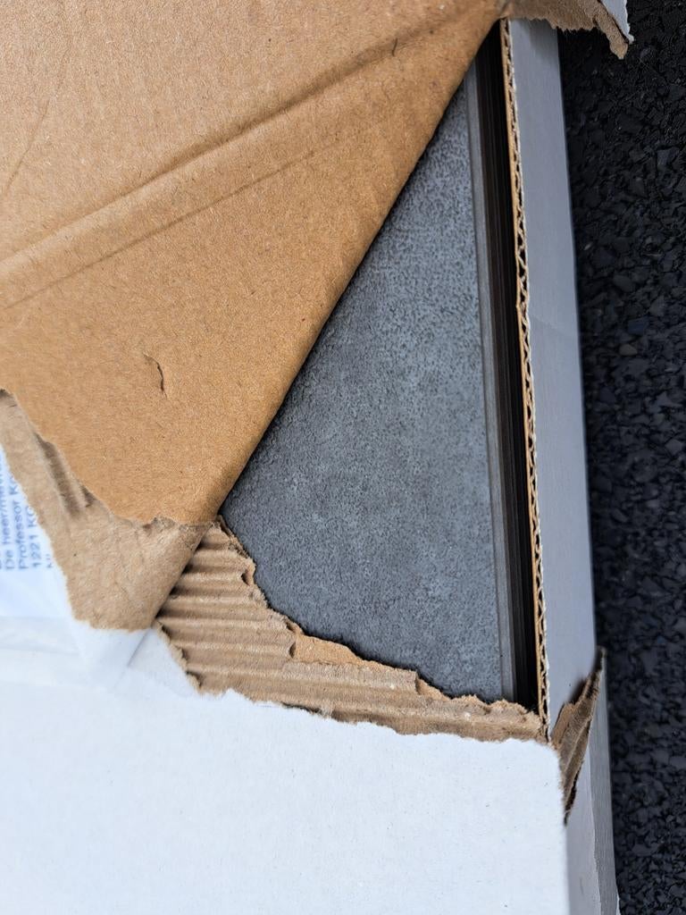 KARWEI click PVC Allora tegel donkergrijs betonlook, Ophalen, Kunststof, 50 tot 150 cm, Nieuw