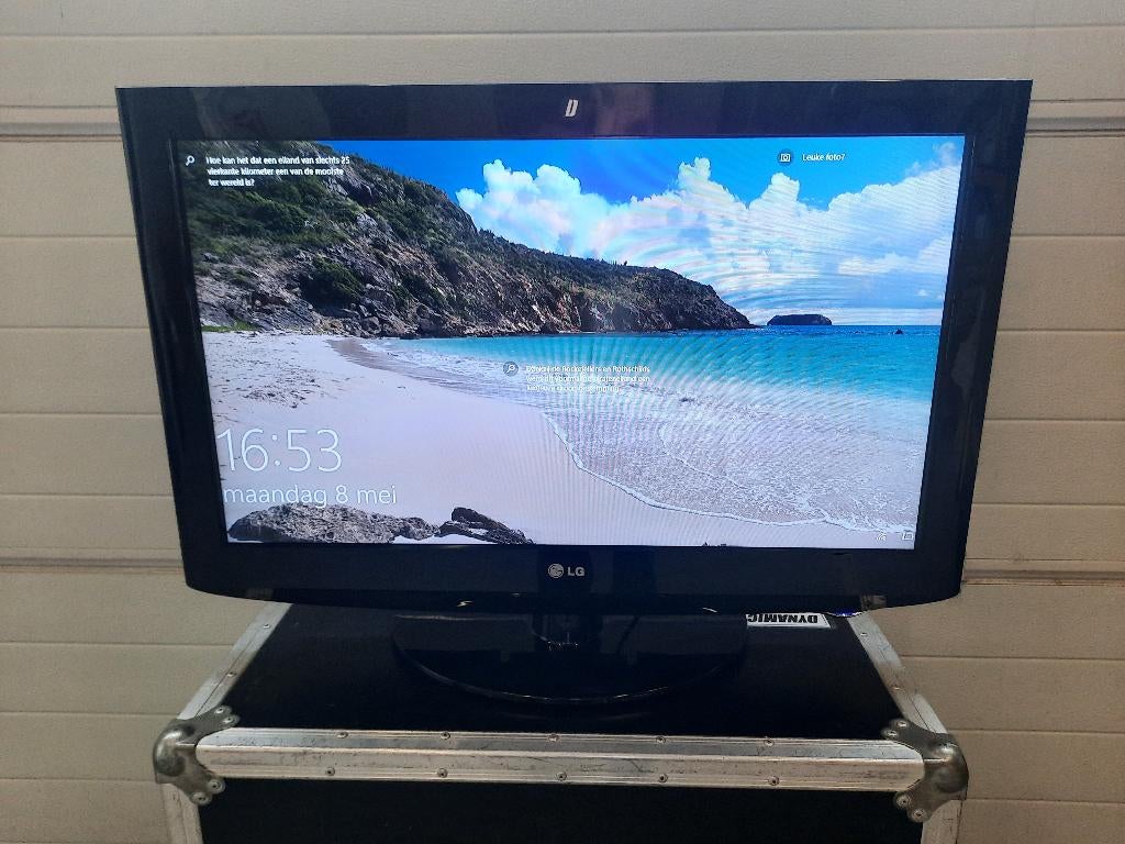 LG 32" TV/ display + tafelvoet & afstandsbediening, Audio, Tv en Foto, Vintage Televisies, Ophalen of Verzenden, Gebruikt, LG