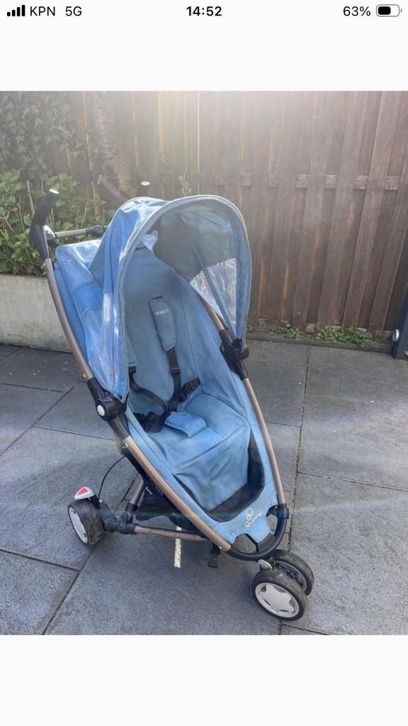 Quinny Zapp kinderwagen - Blauw, Ophalen, Zo goed als nieuw, Quinny, Verstelbare rugleuning