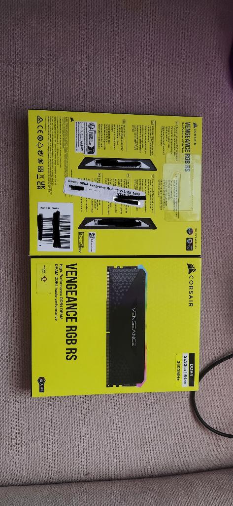 Corsair Vengeance RGB RS DDR4 64GB (2x32GB) 3600MHz – nieuw, Computers en Software, RAM geheugen, DDR4, Nieuw, Ophalen of Verzenden