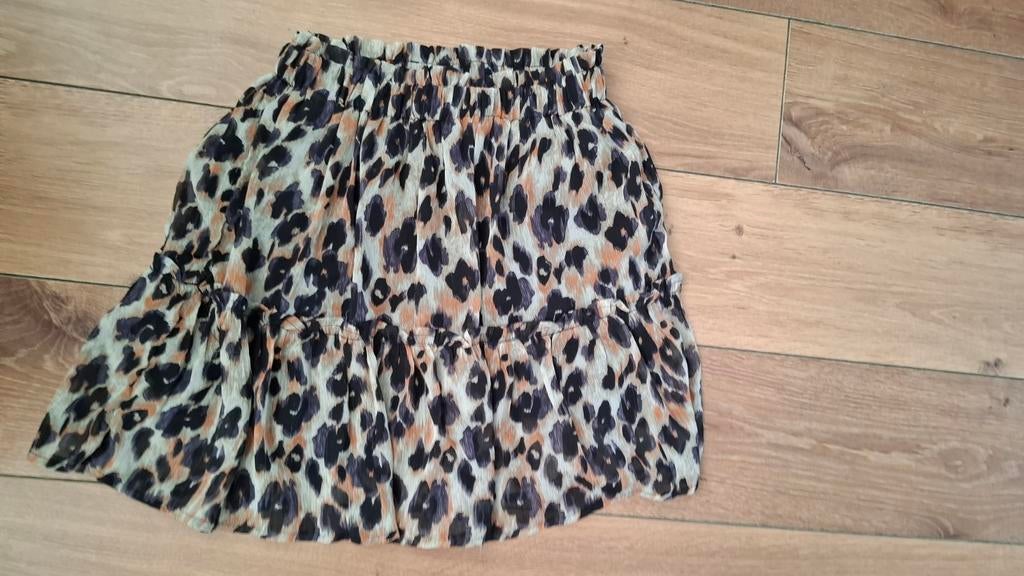 Vintage Dressing rokje met panterprint, Kleding | Dames, Rokken, Ophalen of Verzenden, Zo goed als nieuw, Maat 36 (S), Vintage dressing