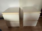Twee IKEA malm nachtkastjes, Ophalen, Gebruikt, Minder dan 45 cm
