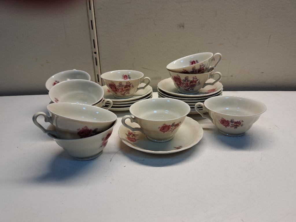 11 x oude kop en schotel van Mosa Maastricht, Ophalen of Verzenden