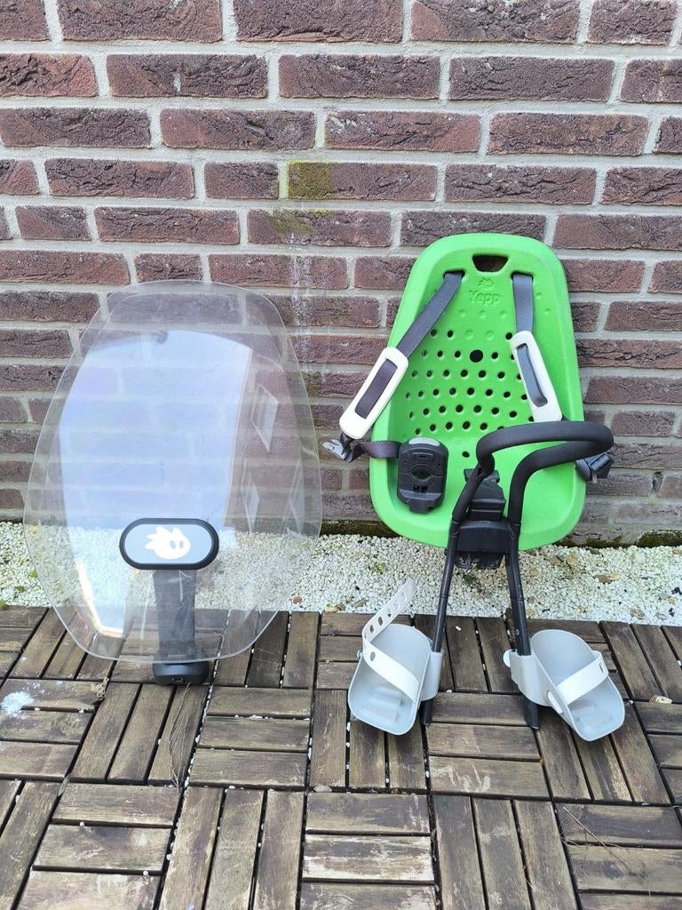 Yepp Groen Fietsstoeltje met Windscherm, Ophalen, Gebruikt, Voorzitje, Yepp