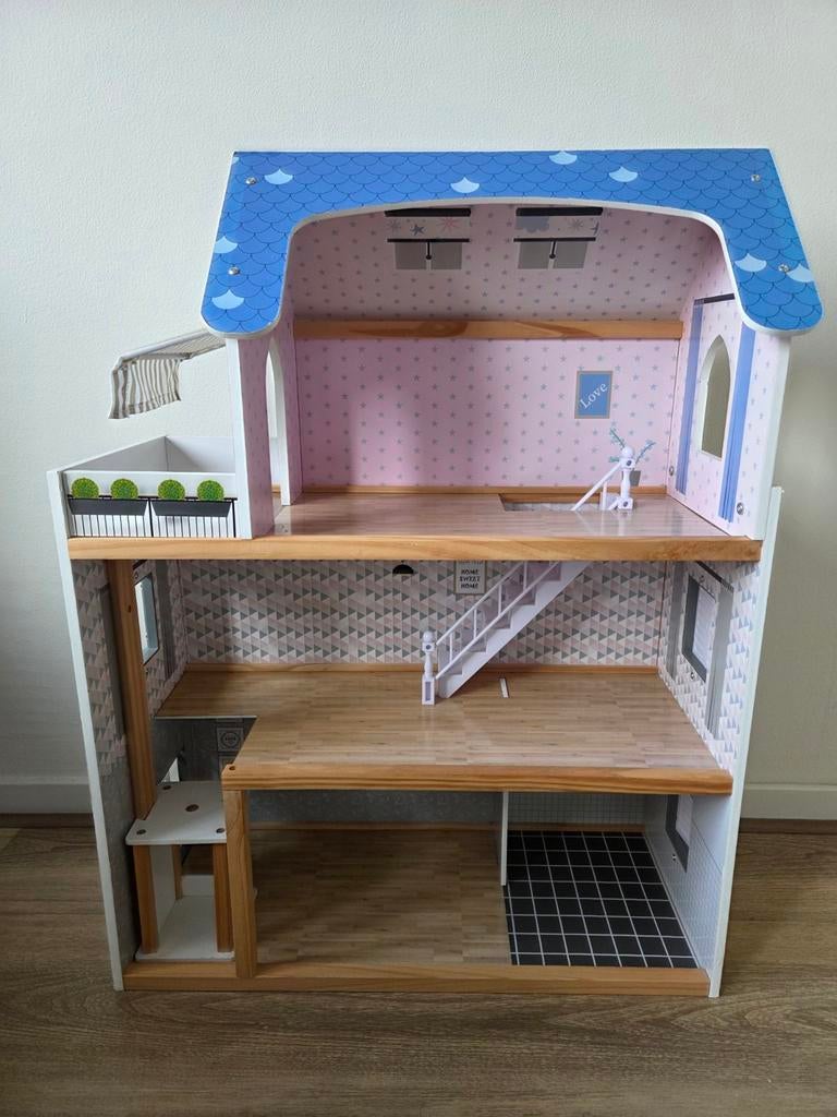 Poppenhuis met accessoires, Kinderen en Baby's, Speelgoed | Poppenhuizen, Ophalen, Poppenhuis