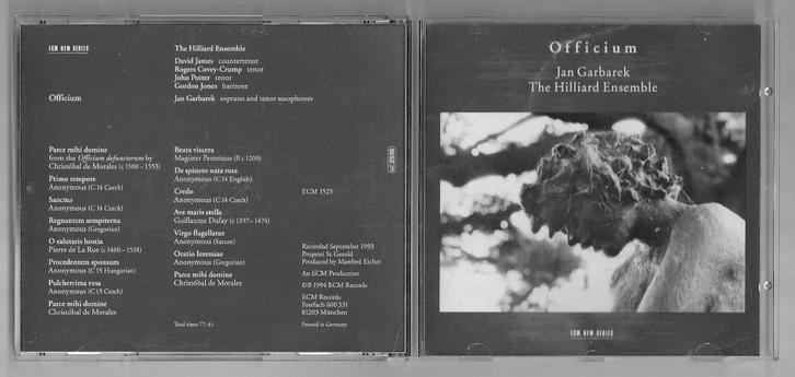 Jan Garbarek & The Hilliard Ensemble - Officium, Cd's en Dvd's, Cd's | Overige Cd's, Zo goed als nieuw, Ophalen of Verzenden