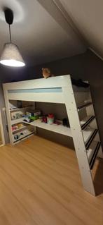 Woood hoogslaper Juliën wit - Robuust en compleet bed, Ophalen, Gebruikt, Hoogslaper