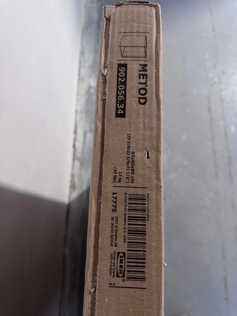 Nieuw: Ikea metod onderkast donkerbruin 60x60x80, Huis en Inrichting, Keuken | Keukenelementen, Ophalen, Nieuw, 50 tot 100 cm