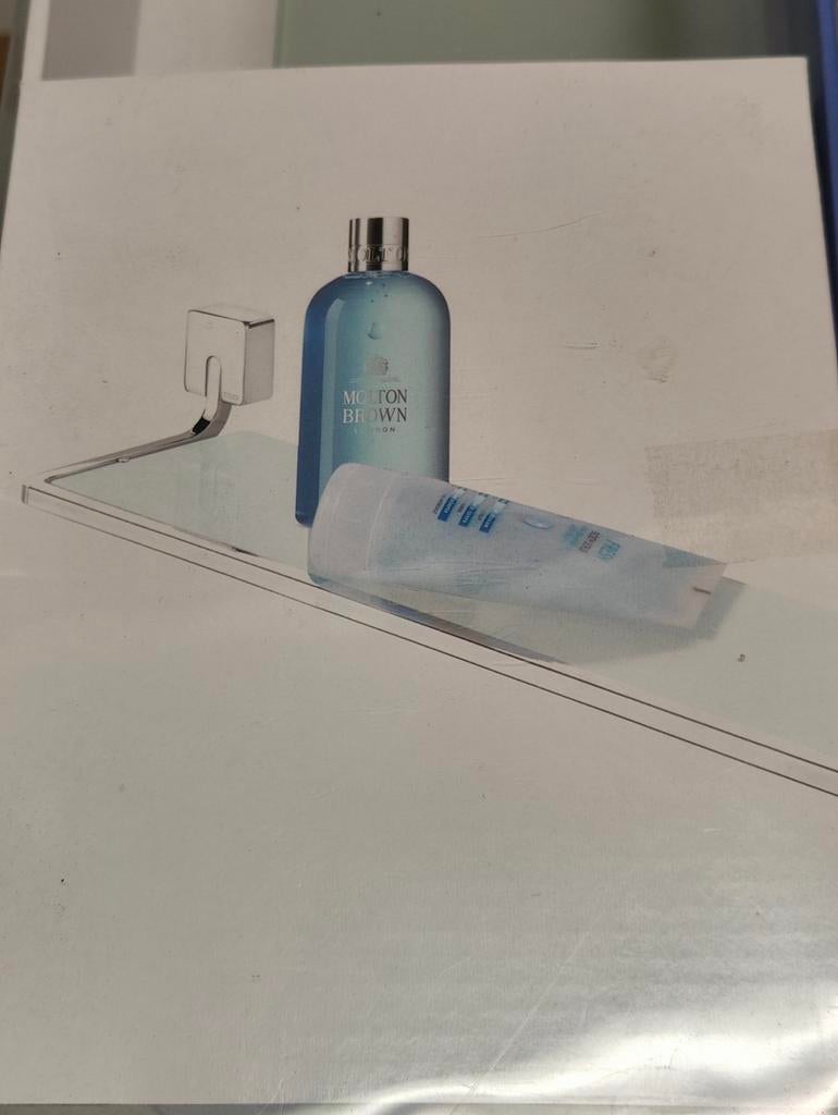 Tiger Impuls glazen planchet badkamer RVS 57cm nieuw, Ophalen, Overige typen, Nieuw, 50 tot 100 cm