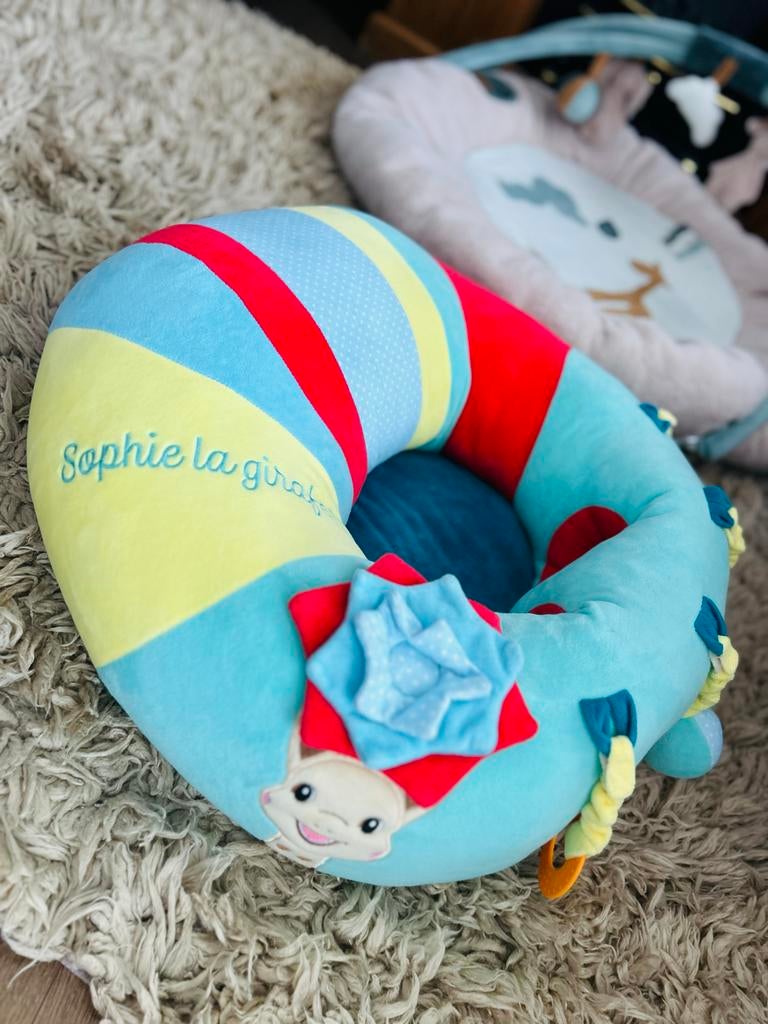 Sophie de Giraf Baby Zitkussen met Rammelaar educational, Ophalen, Zo goed als nieuw, Overige typen, Met geluid
