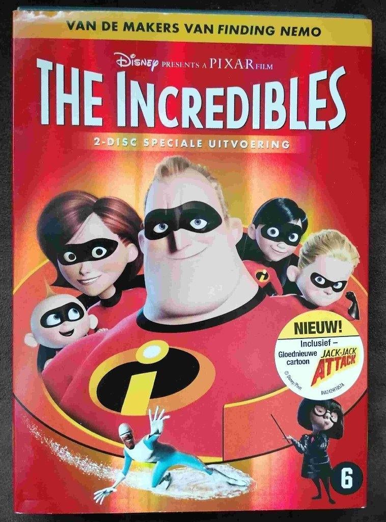 2DVD Disney The Incredibles (2-disc speciale uitvoering), Cd's en Dvd's, Dvd's | Tekenfilms en Animatie, Europees, Ophalen of Verzenden