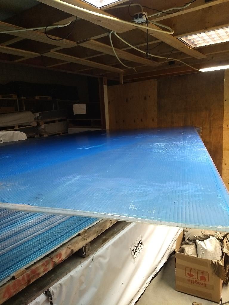 FAILLISSEMENTSPARTIJ KANAALPLAAT 3000x2100x10 mm Glashelder, Nieuw, 15 m² of meer, Ophalen, Minder dan 4 cm