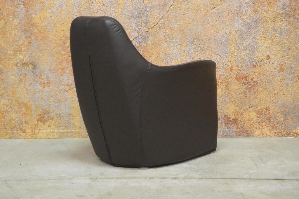 ZGANieuw bruine leren Bert Plantagie Z Lounge designfauteuil, Bert plantagie, 75 tot 100 cm, Ophalen of Verzenden, Leer
