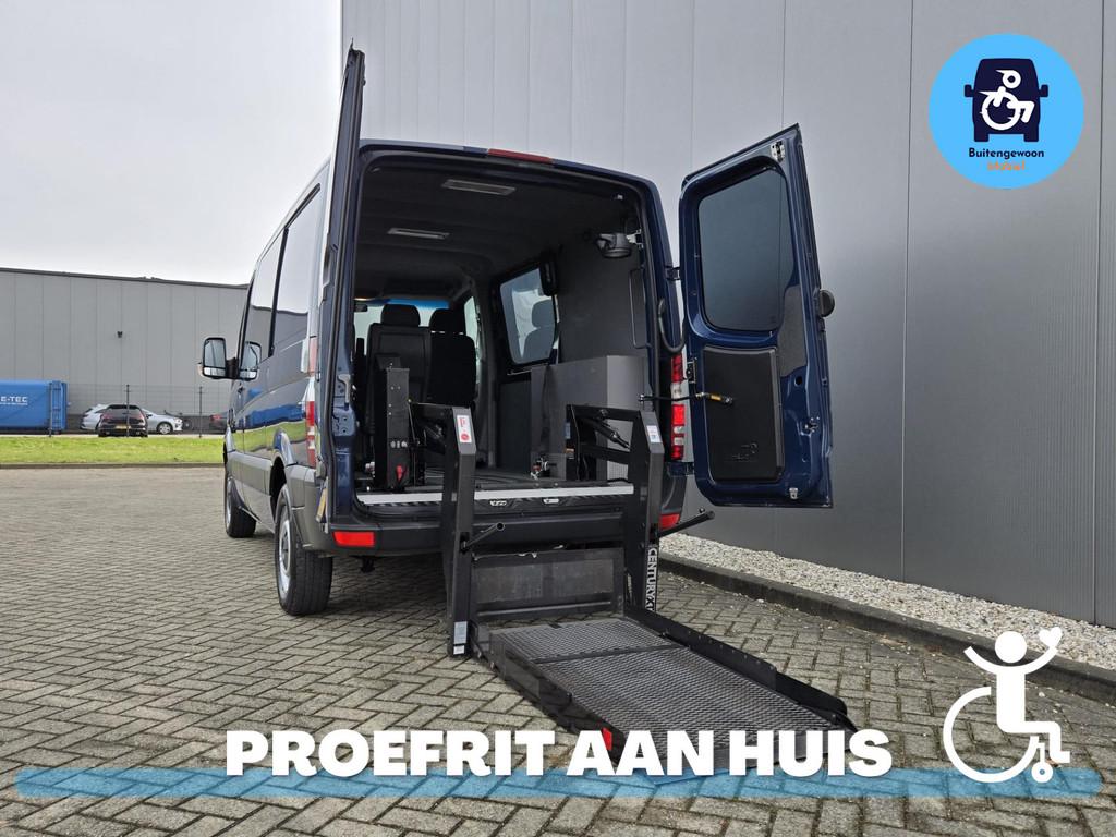 Mercedes-Benz Sprinter 210 Rolstoelbus | airco | automaat, Auto's, Bestelauto's, Euro 5, Gebruikt, Zwart, 4 cilinders