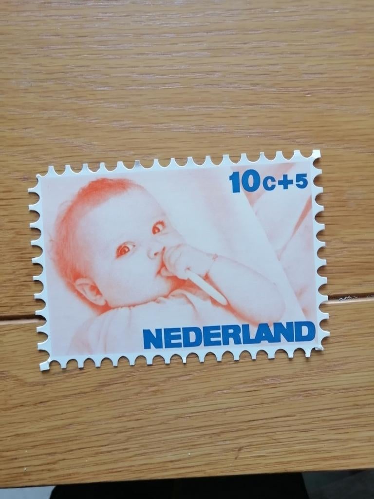 1 Mooie bedank kaart Kinderpostzegels uit 1966, Verzenden, Nederland