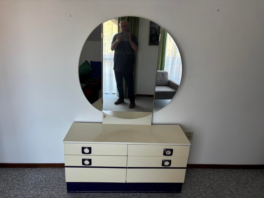 Kaptafel jaren 70, Ophalen, Gebruikt, 100 tot 150 cm, Minder dan 100 cm