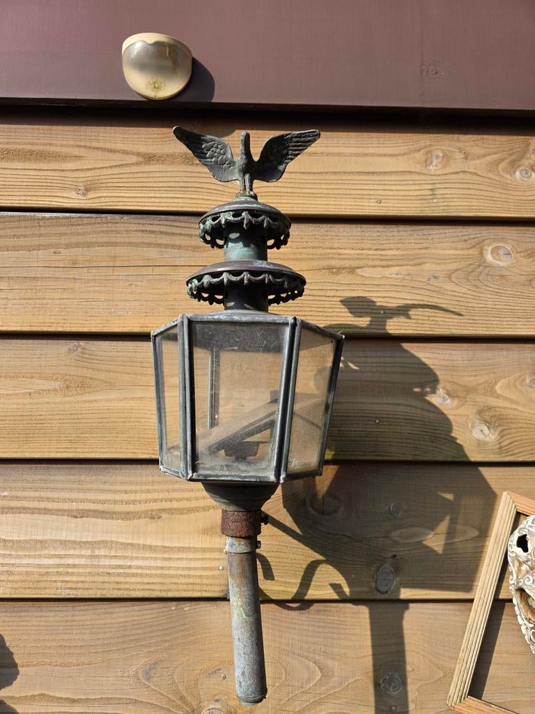 Oude buitenlamp met adelaar, Ophalen of Verzenden