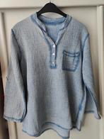 Tetra blouse xl babycotton blauwe blouse wafel katoen boho, Kleding | Dames, Ophalen of Verzenden, Zo goed als nieuw, Maat 46/48 (XL) of groter