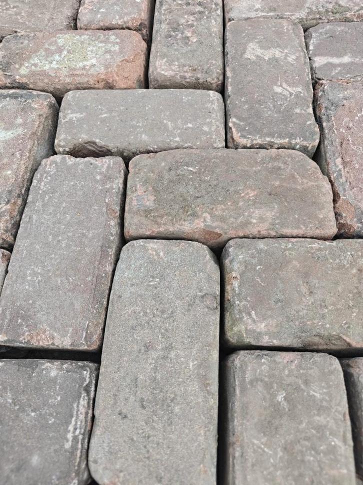 Gebakken Klinkerkeien rood K3, Tuin en Terras, Tegels en Klinkers, Gebruikt, Klinkers, 10 m² of meer, Ophalen