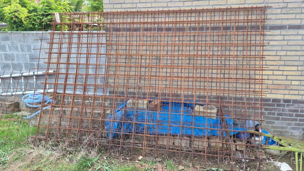 Bouwstaalmatten 2x3 meter 15x15 cm (5mm en 8mm), Ophalen, 250 mm of meer