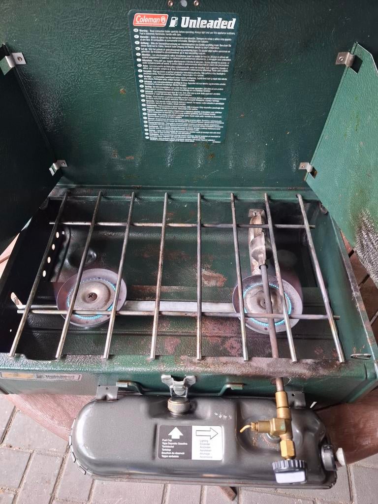 Coleman 442 2 pits kooktoestel benzinebrander, Caravans en Kamperen, Kampeeraccessoires, Ophalen of Verzenden