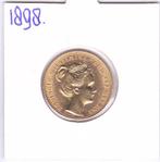 Mooi en schaars gouden tientje 1898. Kroningsjaar Wilhelmina, Koningin Wilhelmina, Losse munt, 10 gulden, Goud