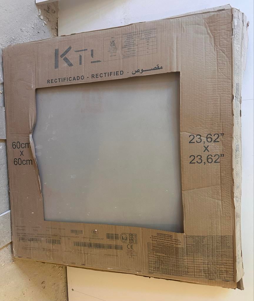 VT Cordoba Pearl 60x60R tegels - 8 stuks (4,8 m2), Ophalen, 60 cm of meer, Keramiek, Nieuw