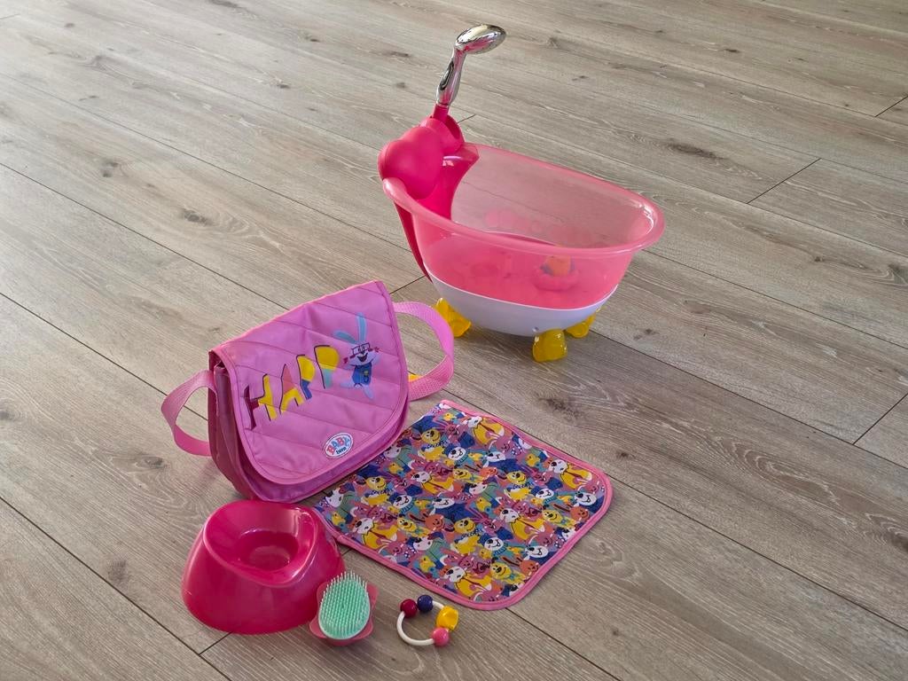Babyborn bad en luiertas., Ophalen of Verzenden, Zo goed als nieuw, Babypop