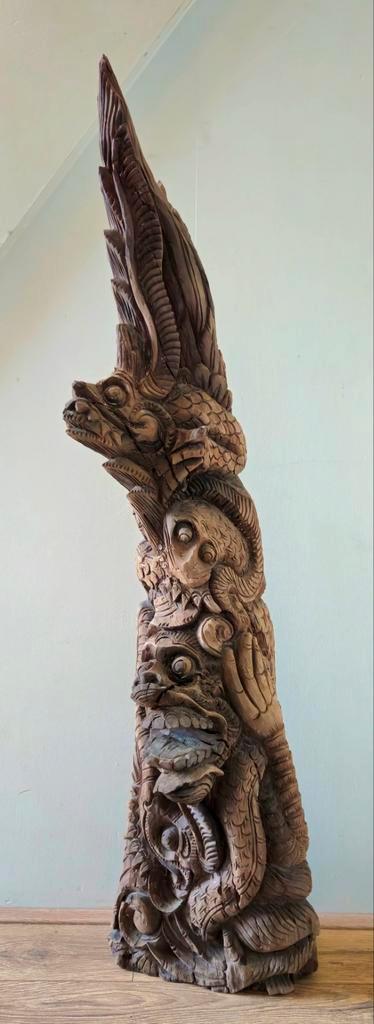 Uniek Houten Beeld van I Nyoman Tjokot (1888-1971), Antiek en Kunst, Kunst | Beelden en Houtsnijwerken, Ophalen of Verzenden